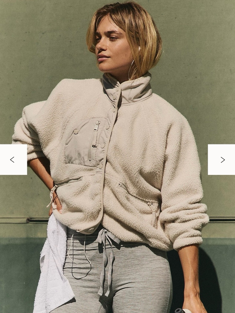 XL Hit the Slopes Fleece Jacket FP Movement by Free People - Canvas